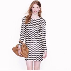J.Crew Zig Zag Chevron Sequin Dress